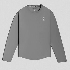 Gymreaper Men's Gray Long Sleeve Shirt